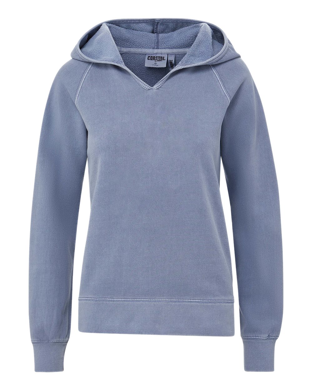 Front View of Oxford Blue Women's Coastal Color™ Hooded Sweatshirt - W24707 plain