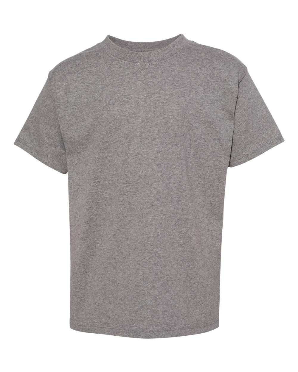 Front View of Oxford Grey Authentic Youth T-Shirt - 5450