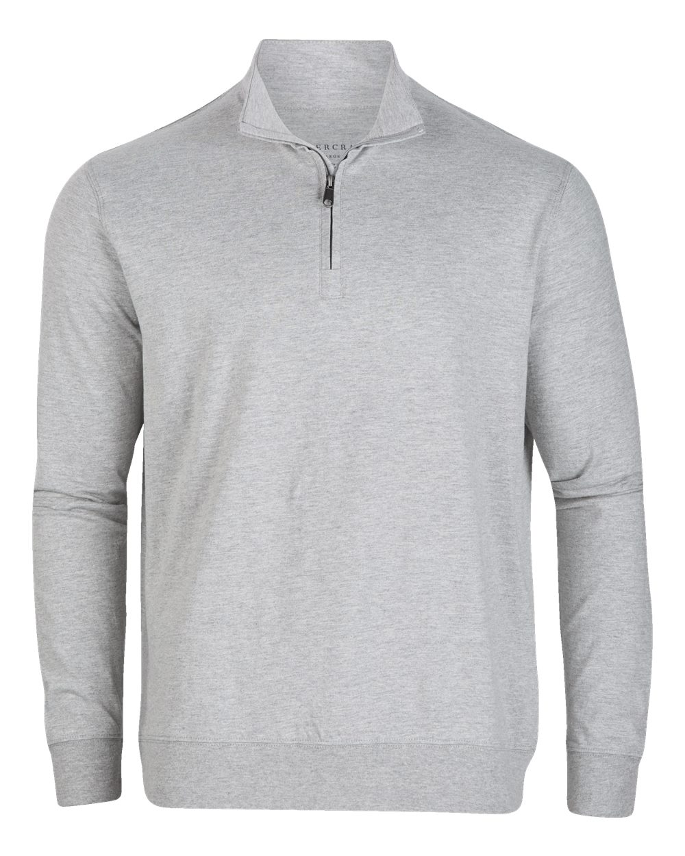 Front View of Oxford Heather Alumni Quarter-Zip Pullover - BM5205