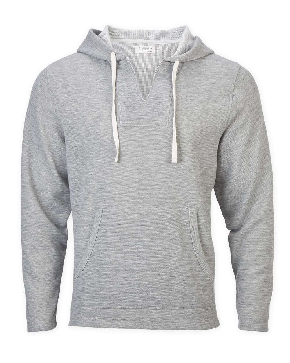 Front View of Oxford Heather Baja Pullover - BM5301
