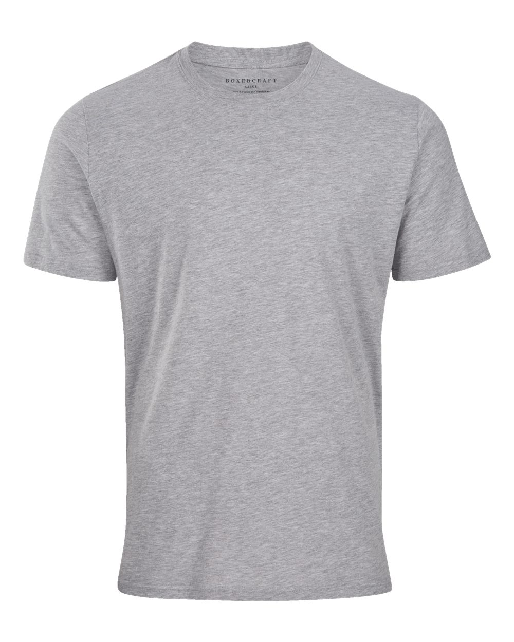 Front View of Oxford Heather Basic Crew T-Shirt - BM2103