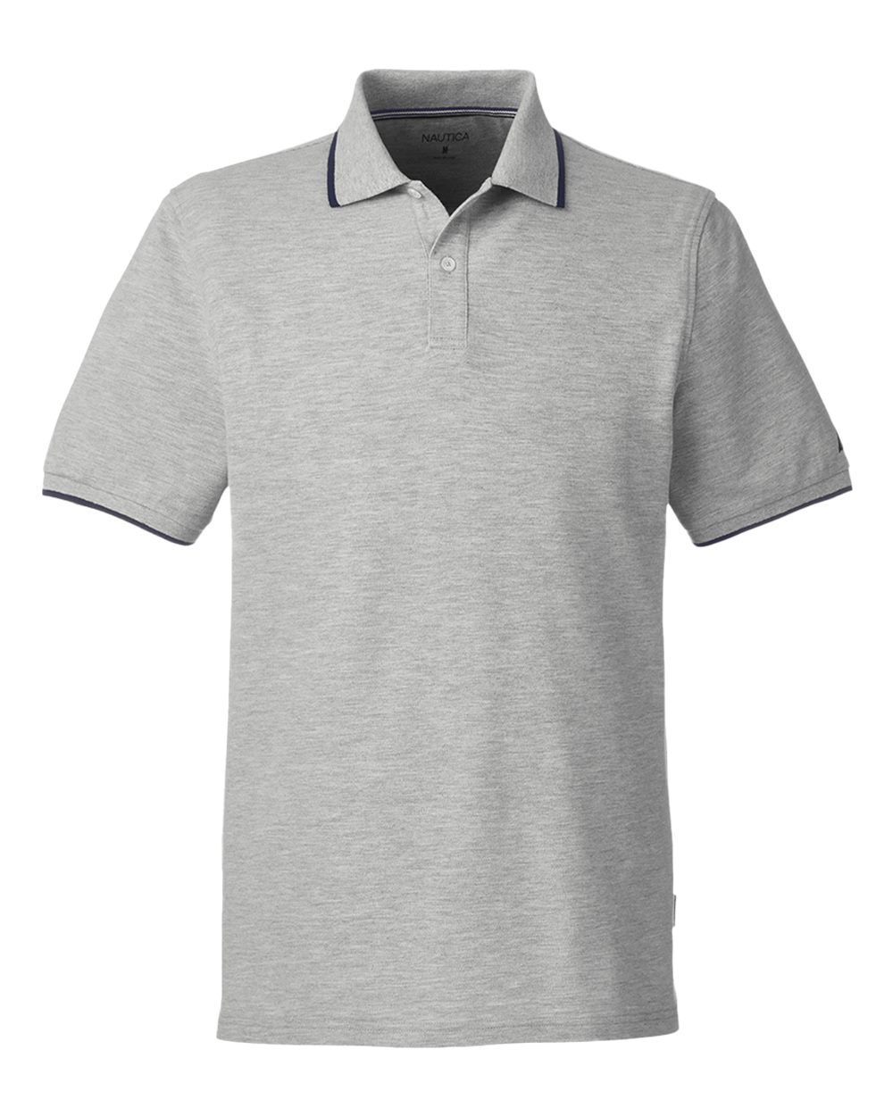 Front View of Oxford Heather Deck Polo - N17165