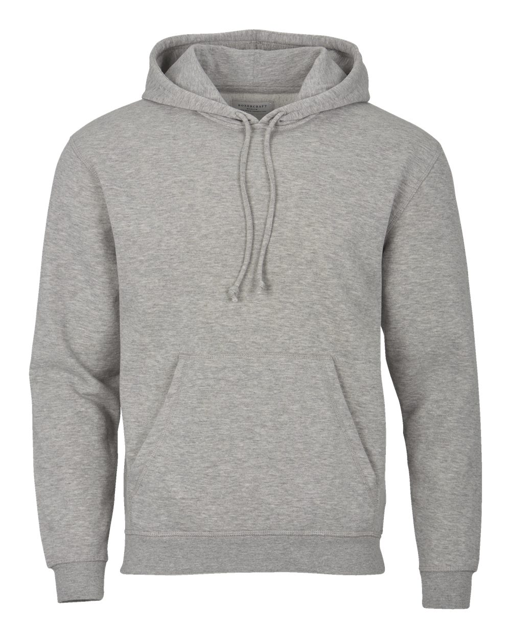 Front View of Oxford Heather Fleece Hooded Pullover - BM5302