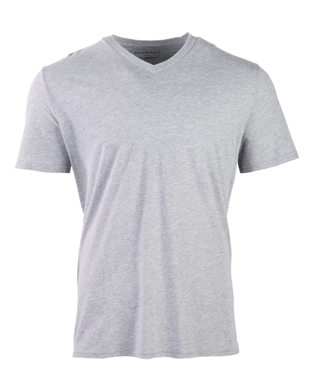 Front View of Oxford Heather High V-Neck T-Shirt - BM2204
