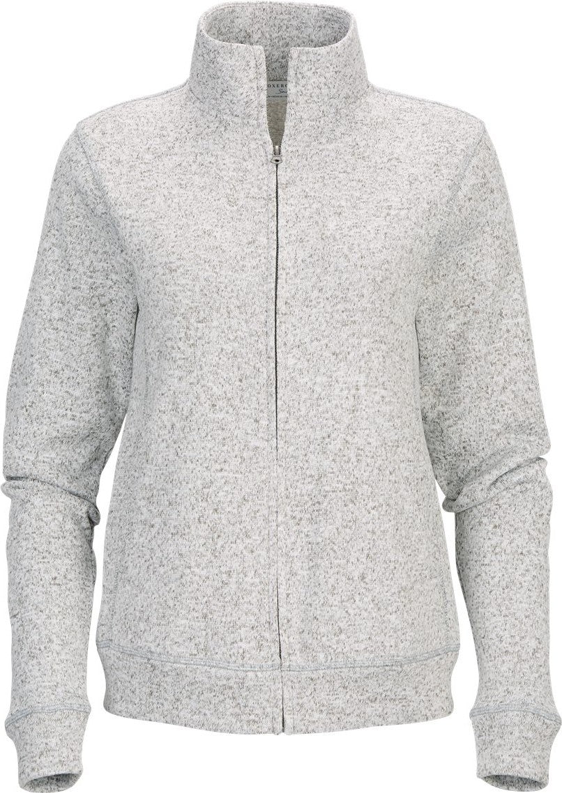 Front View of Oxford Heather Women's Alpine Full-Zip - BW5207