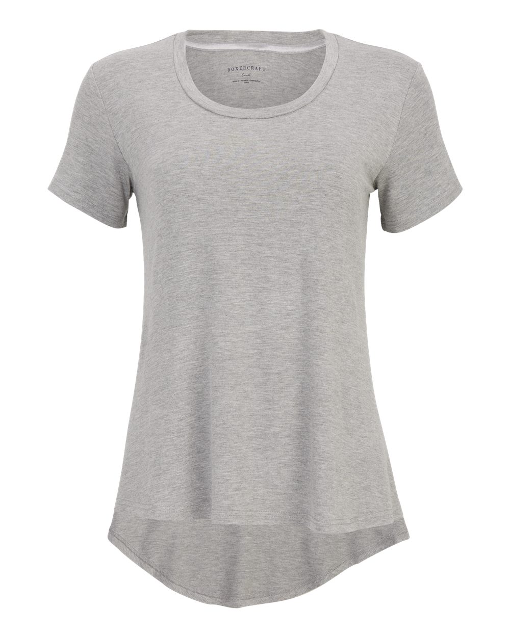 Front View of Oxford Heather Women's Bamboo Scoop Neck T-Shirt - BW2105