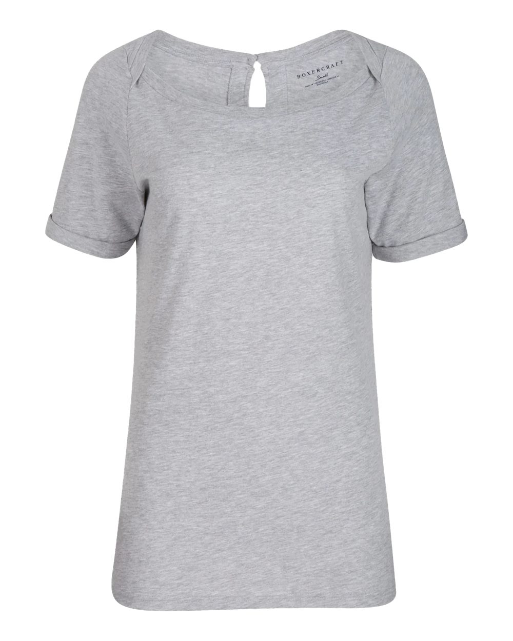 Front View of Oxford Heather Women's Carefree T-shirt - BW2404