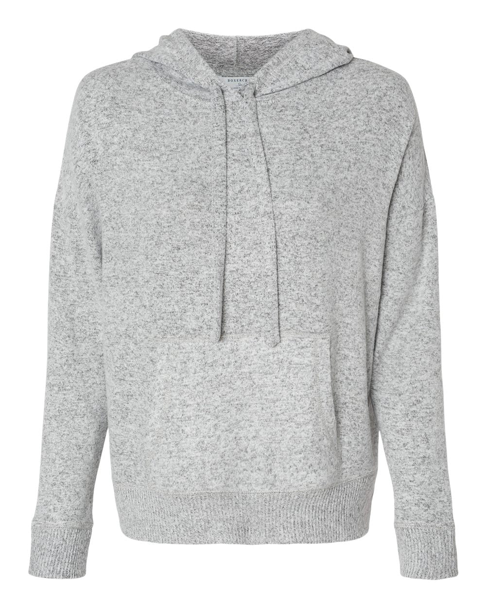 Front View of Oxford Heather Women's Cuddle Fleece Hooded Pullover - BW1501