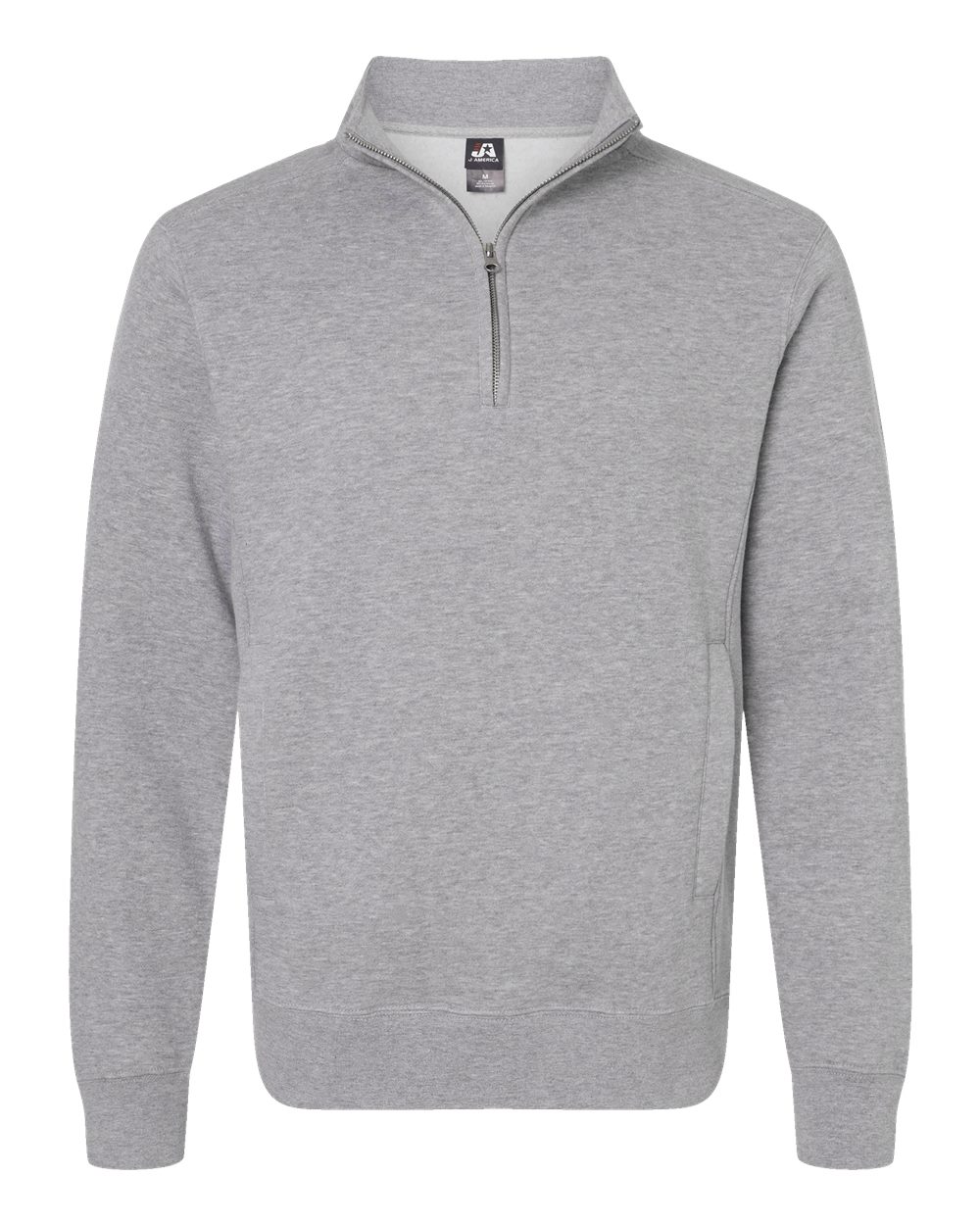 Front View of Oxford Heavyweight Fleece Quarter-Zip Sweatshirt - 8717