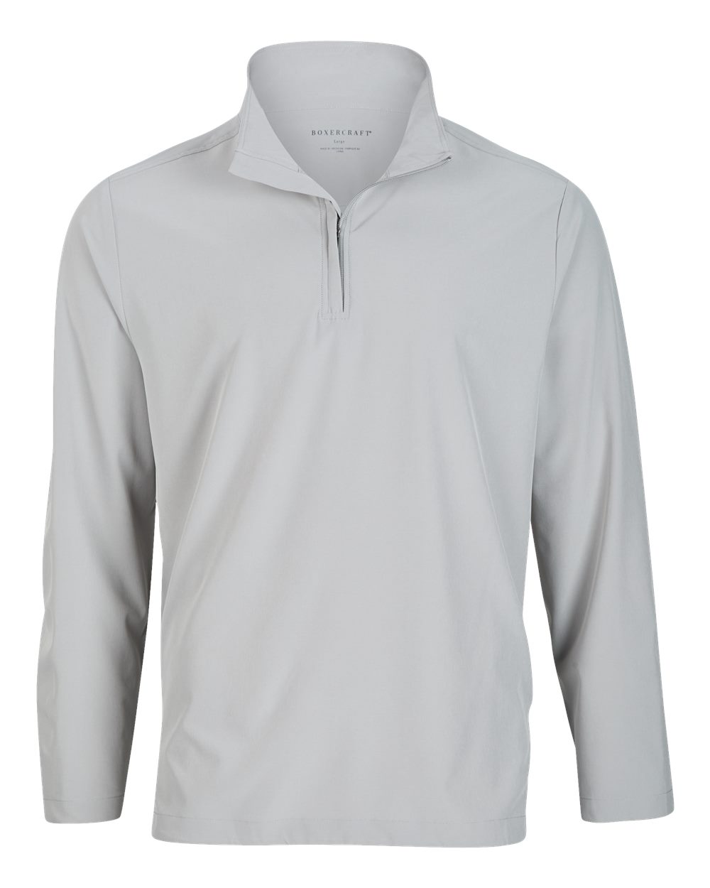 Front View of Oxford Quarter-Zip Stretch Pullover - BM5206