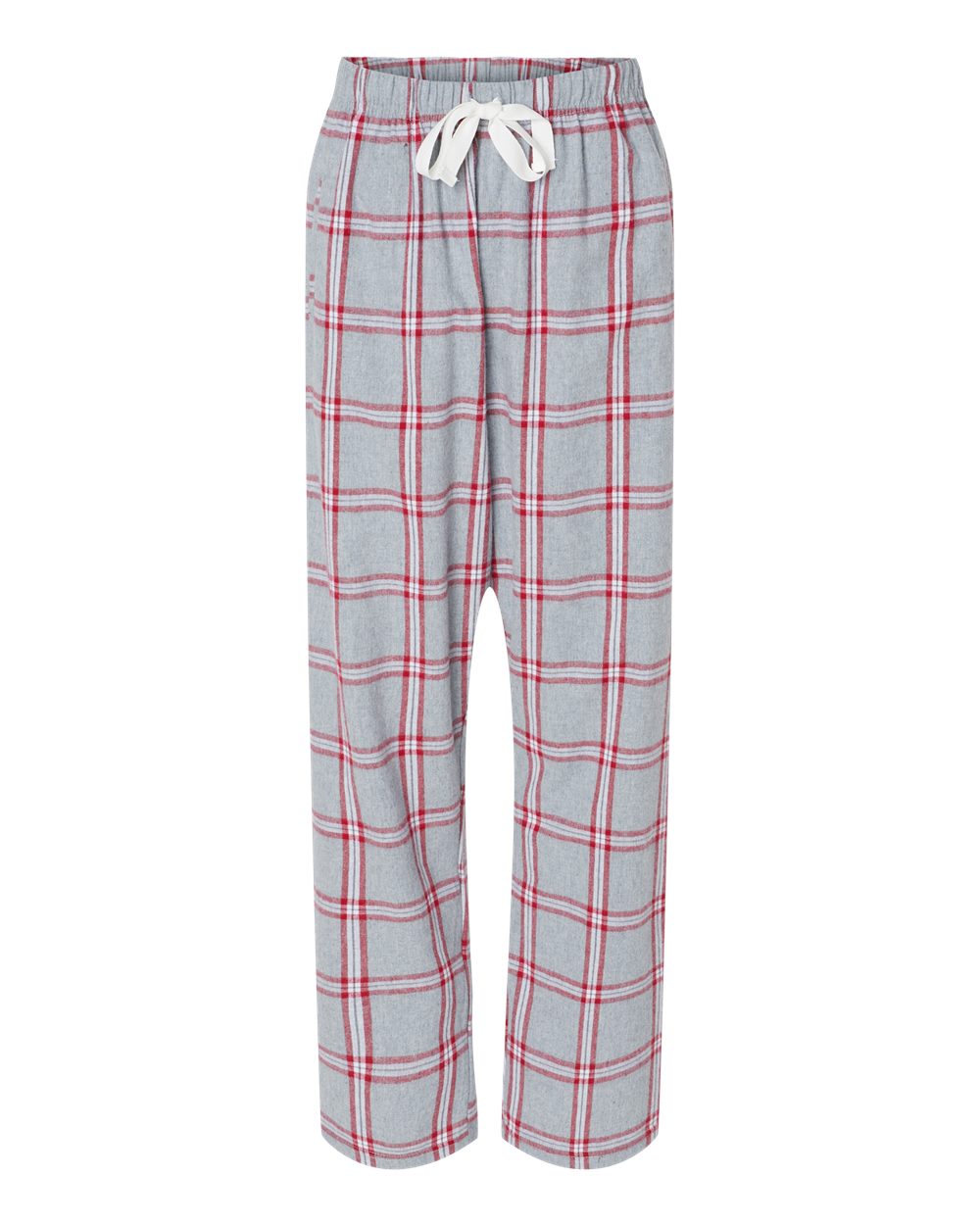 Front View of Oxford Red Tomboy Plaid Women's Haley Flannel Pants - BW6620