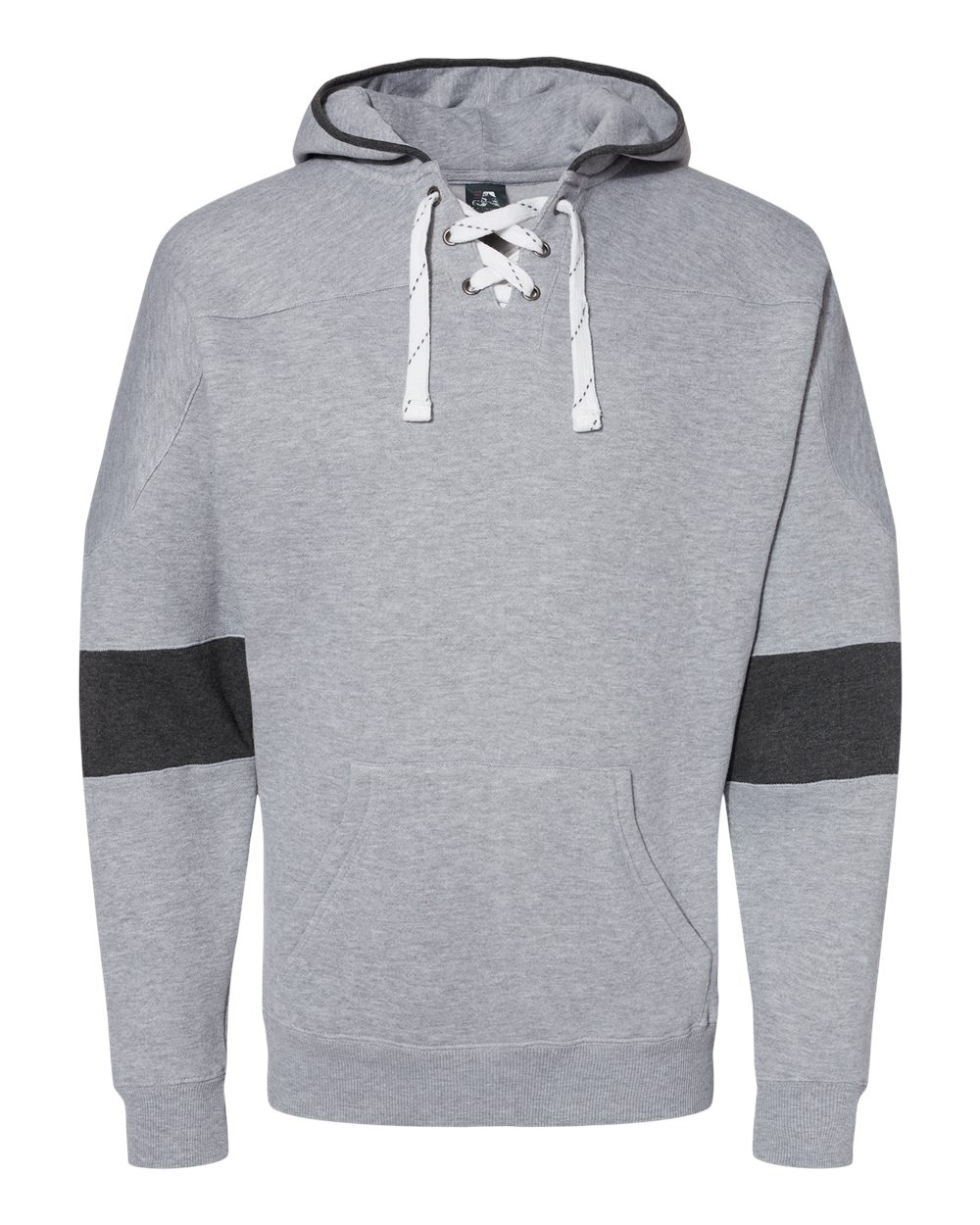 Front View of Oxford Sport Lace Colorblocked Fleece Hooded Sweatshirt - 8832
