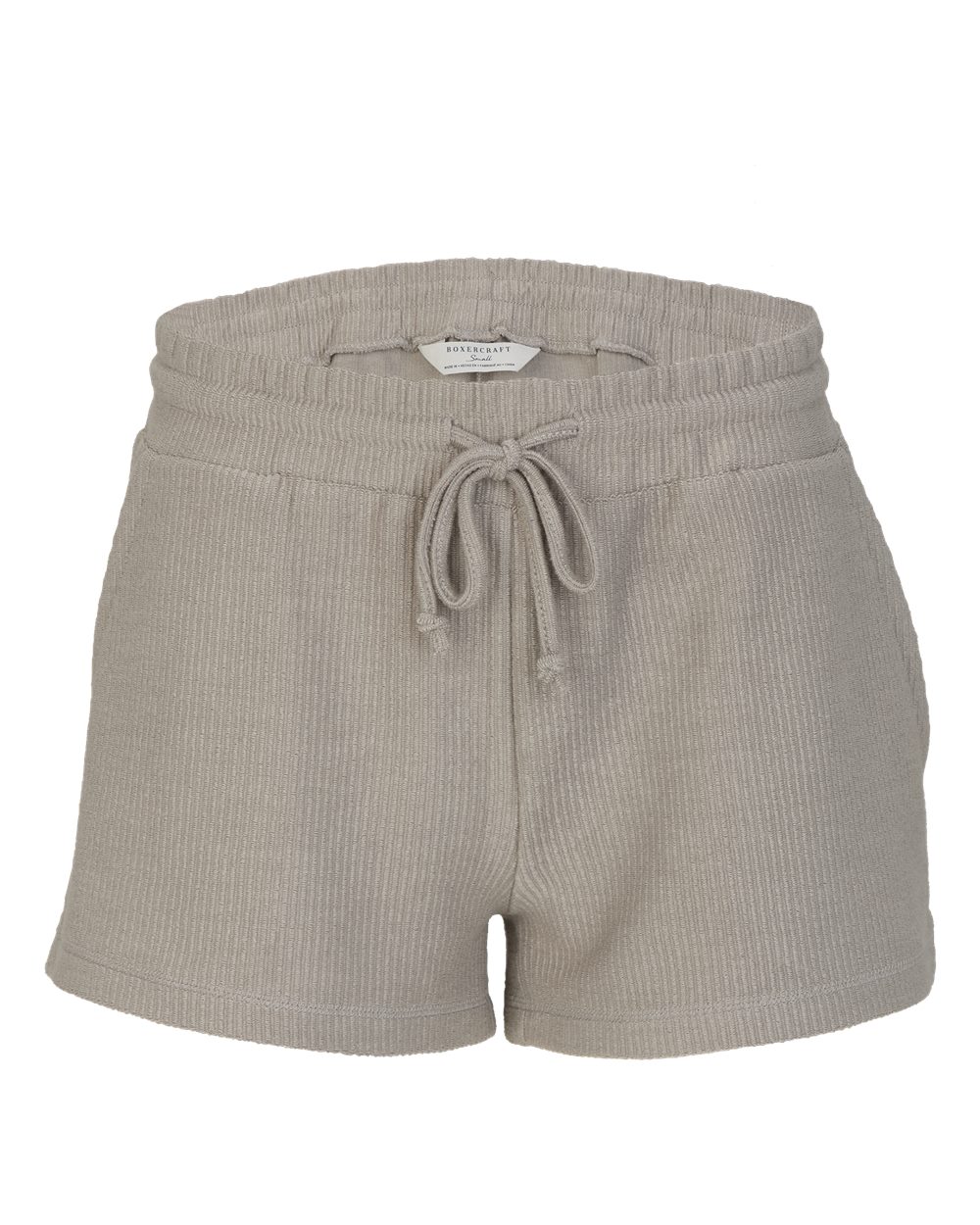 Front View of Oxford Women's Ribbed Knit Shorts - BW6506