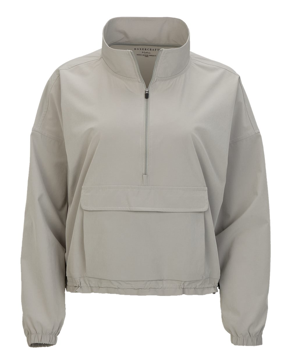 Front View of Oxford Women&#39;s Stretch Woven Quarter-Zip Pullover - BW5204
