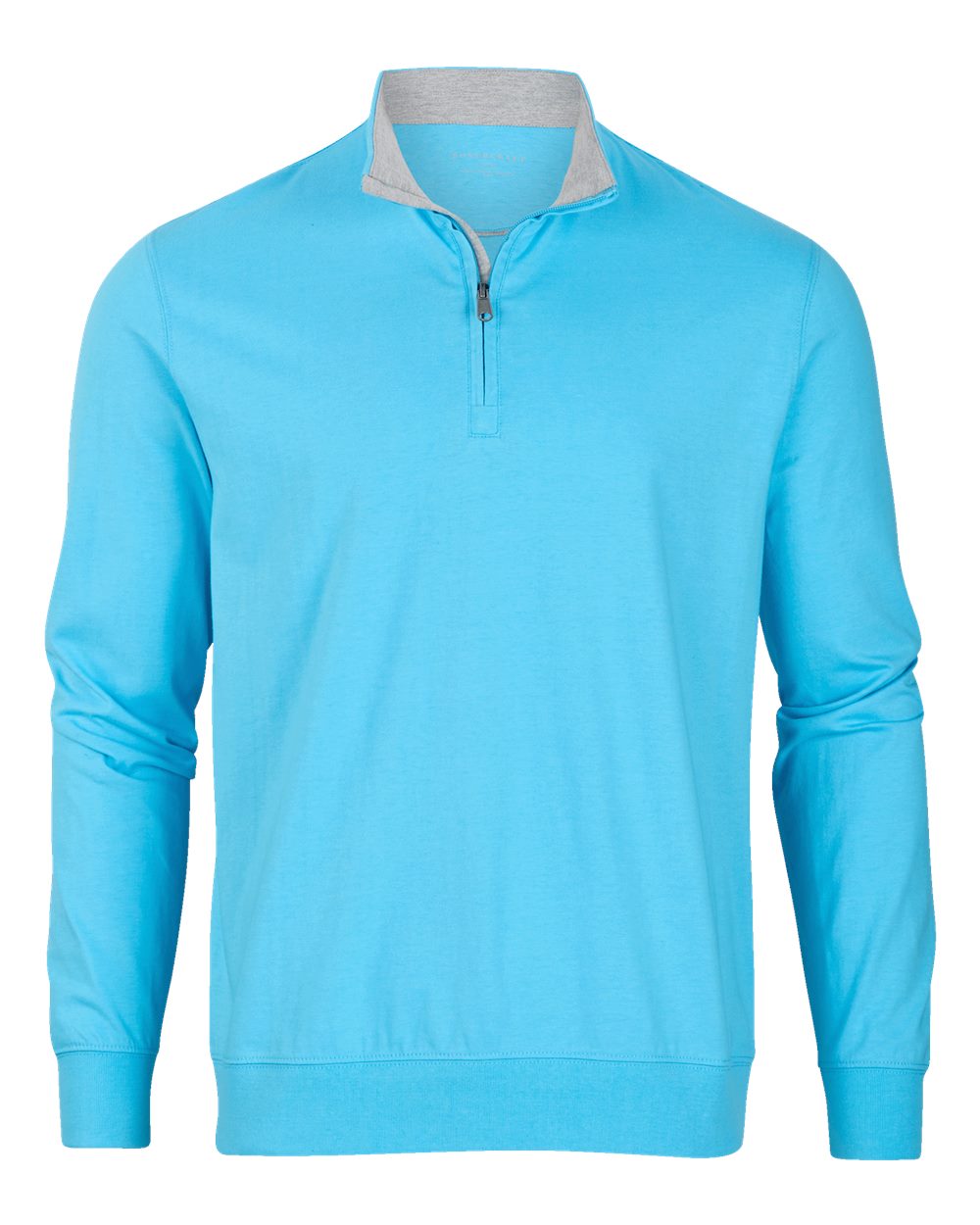 Front View of Pacific Blue Alumni Quarter-Zip Pullover - BM5205