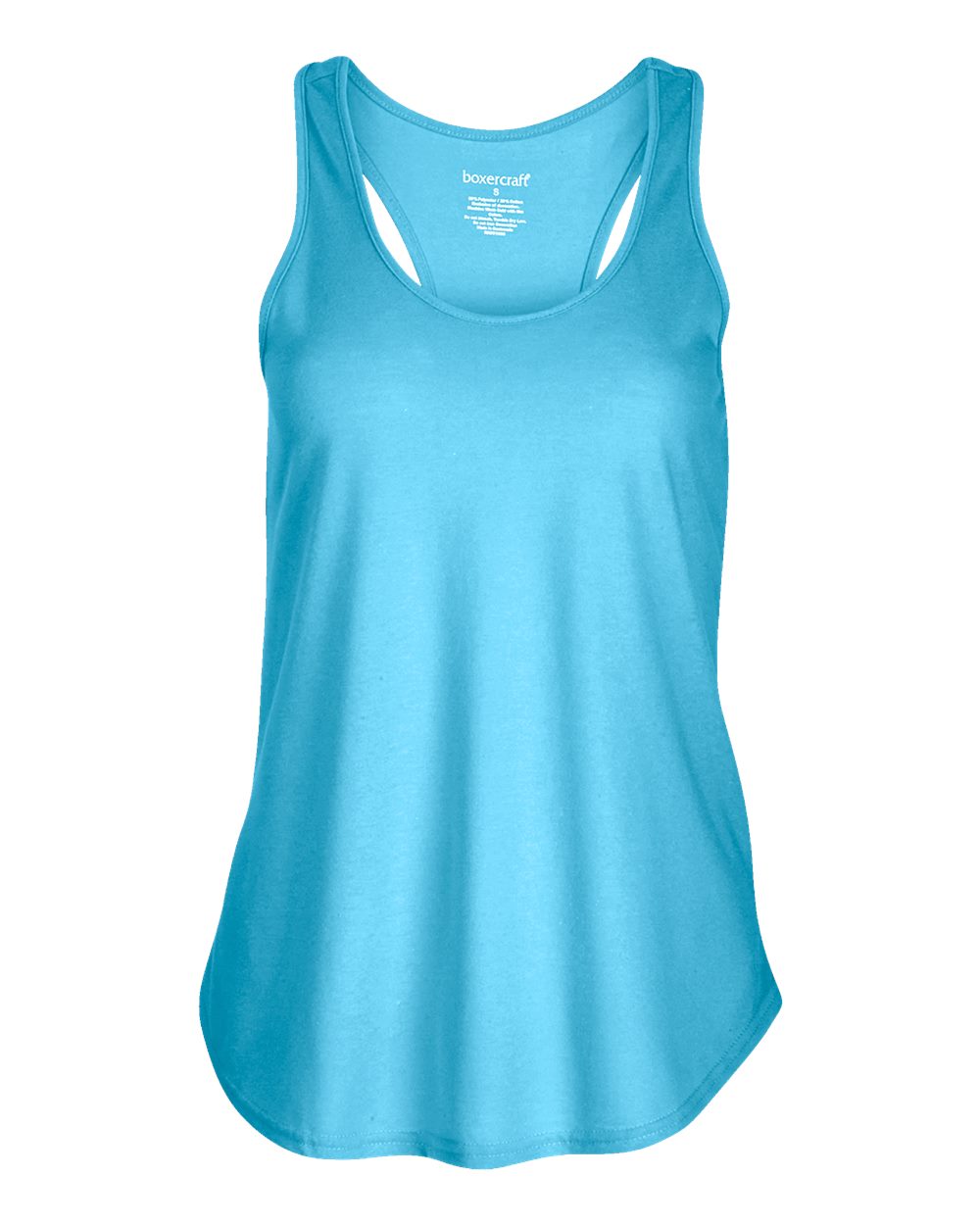 Front View of Pacific Blue Women's Essential Racerback Tank Top - BW2502