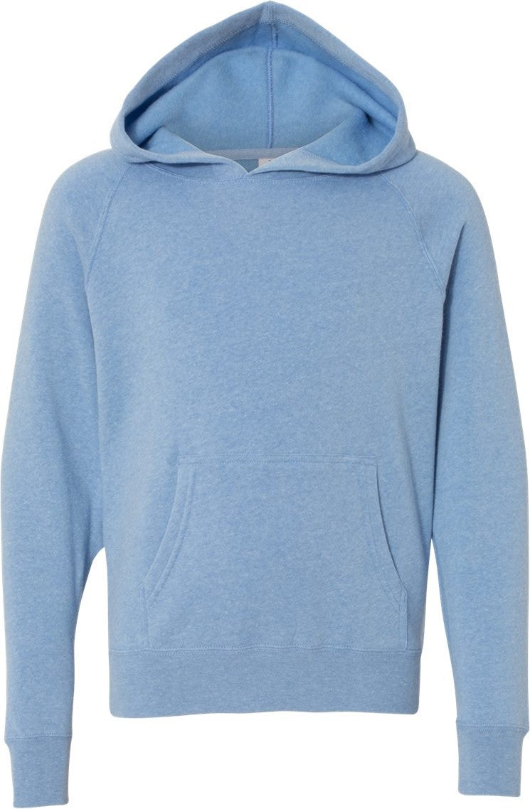 Front View of Pacific Youth Lightweight Special Blend Raglan Hooded Sweatshirt - PRM15YSB