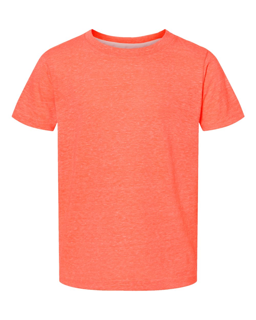 Front View of Papaya Melange Toddler Harborside Mélange T-Shirt - 3391