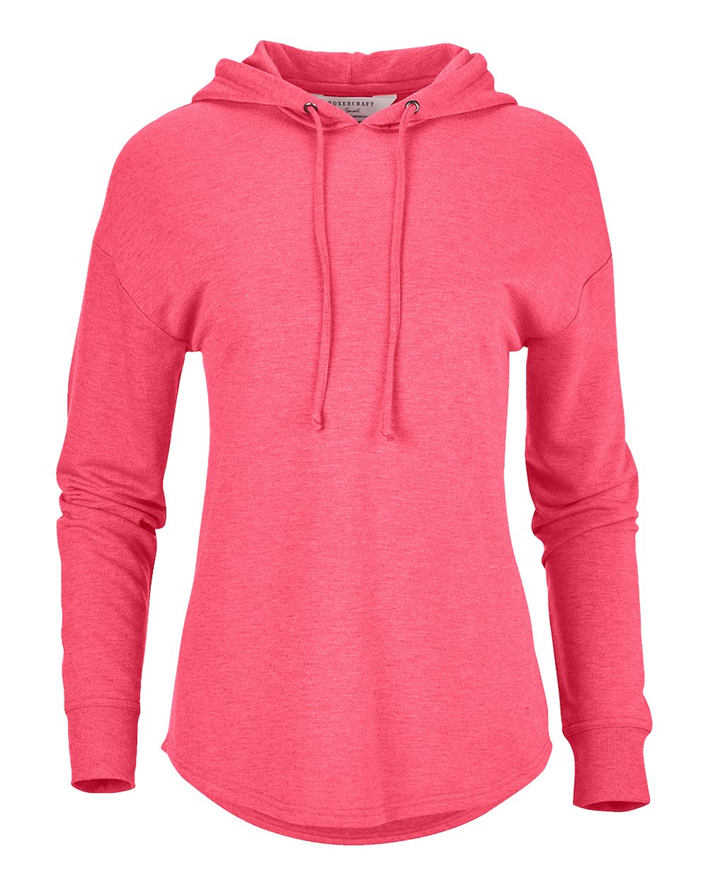 Front View of Paradise Heather Women&#39;s Dream Fleece Hooded Pullover - BW5301