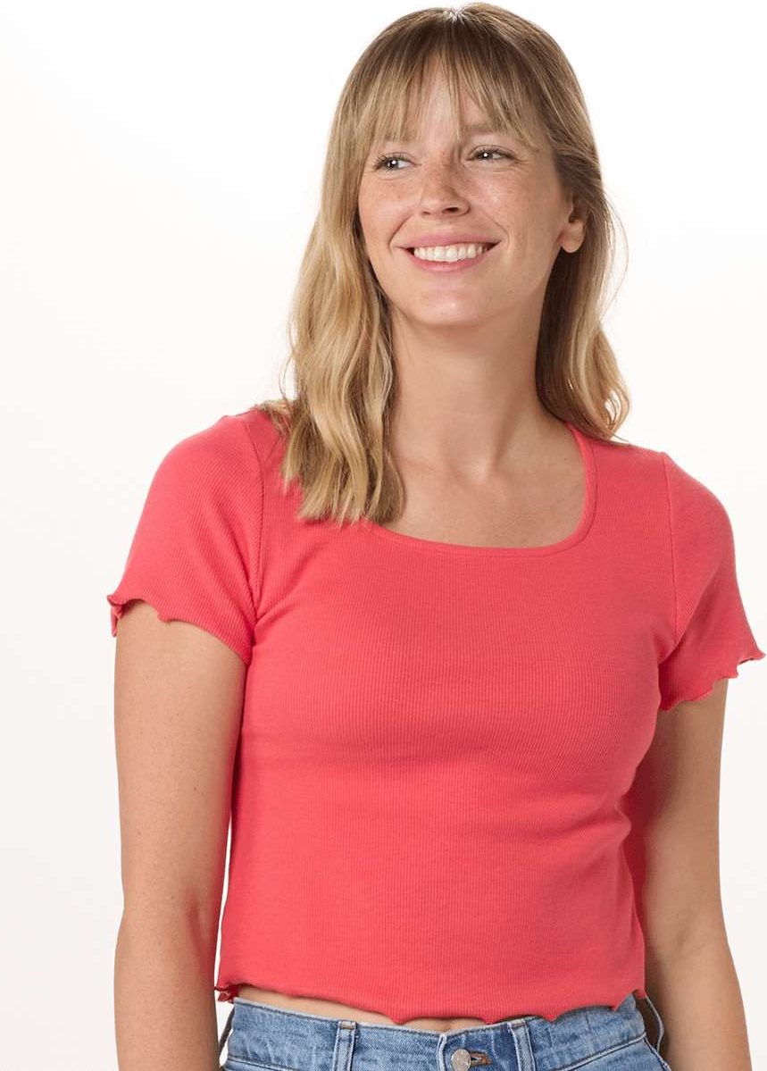 Front View of Paradise Women's Baby Rib T-Shirt - BW2403