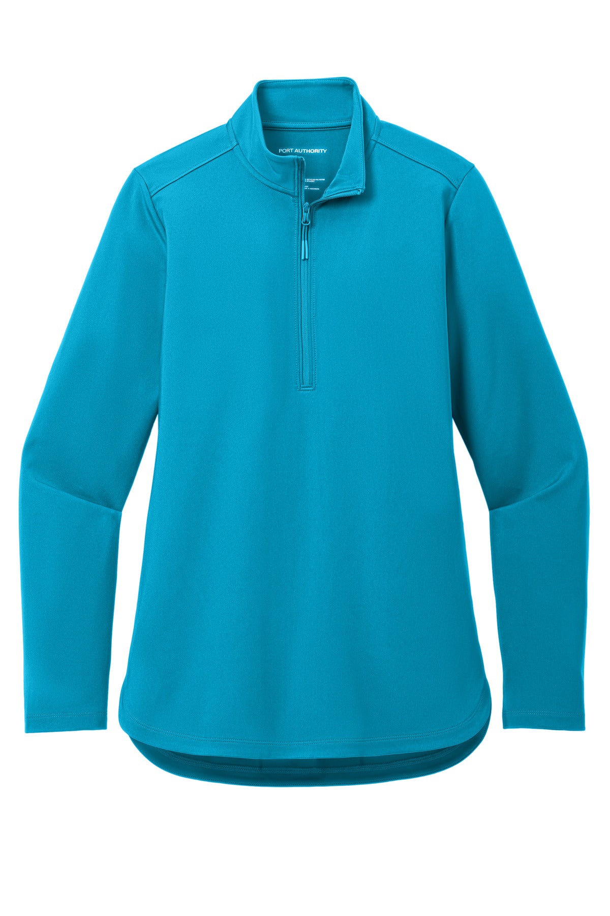Front View of ParcelBlue Port Authority Women's C-FREE Double Knit 1/4-Zip LK880