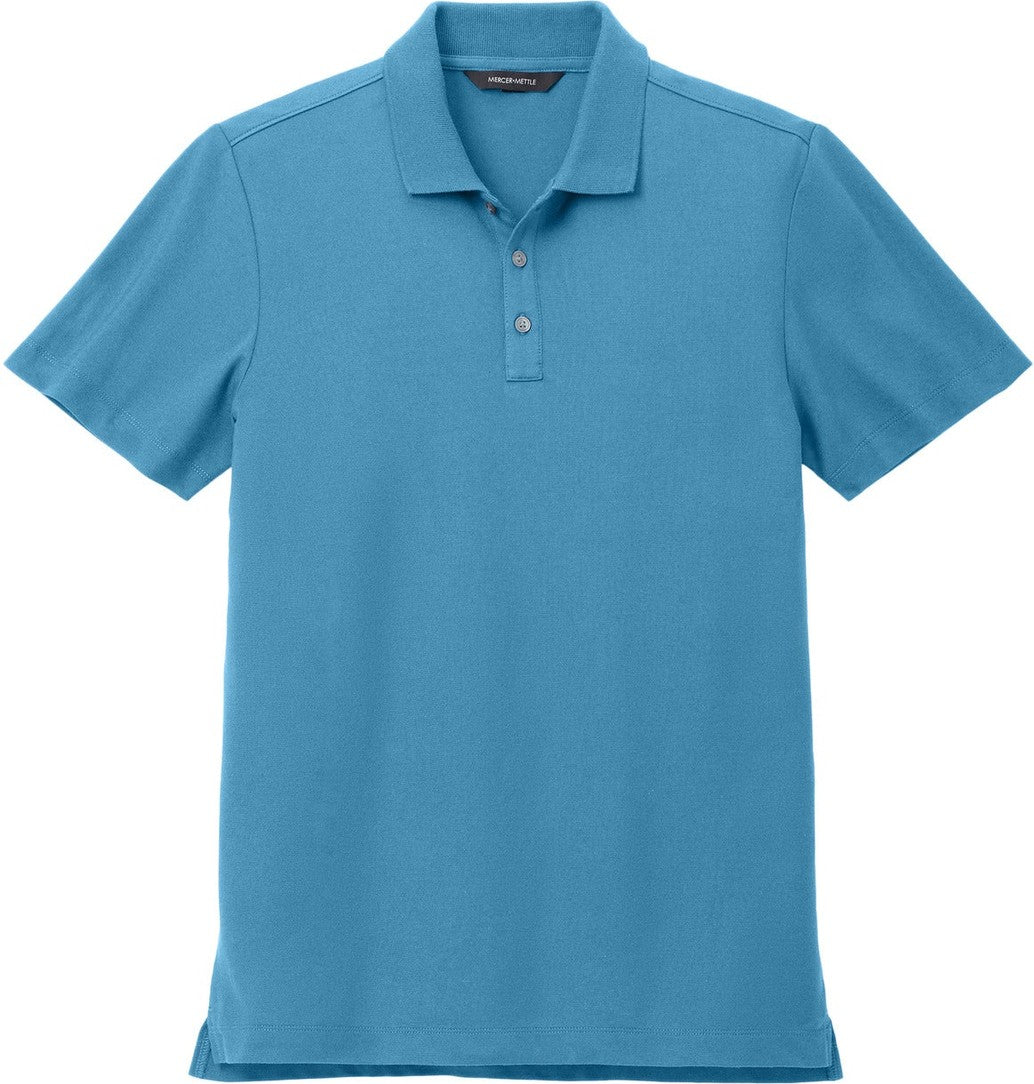 Front View of ParisianBl Mercer+Mettle Stretch Pique Polo MM1004