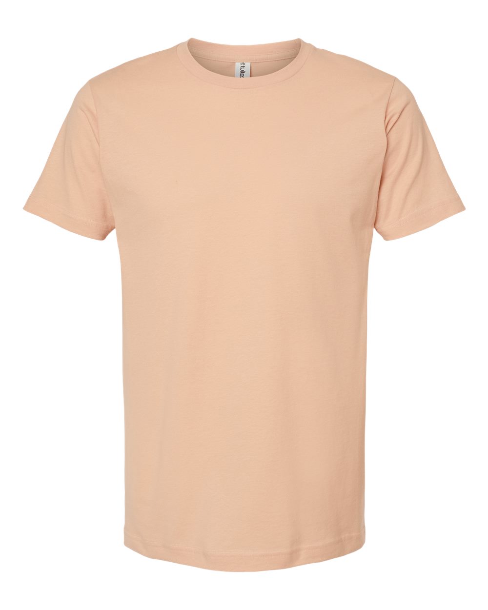 Front View of Peach Fine Jersey T-Shirt - 202