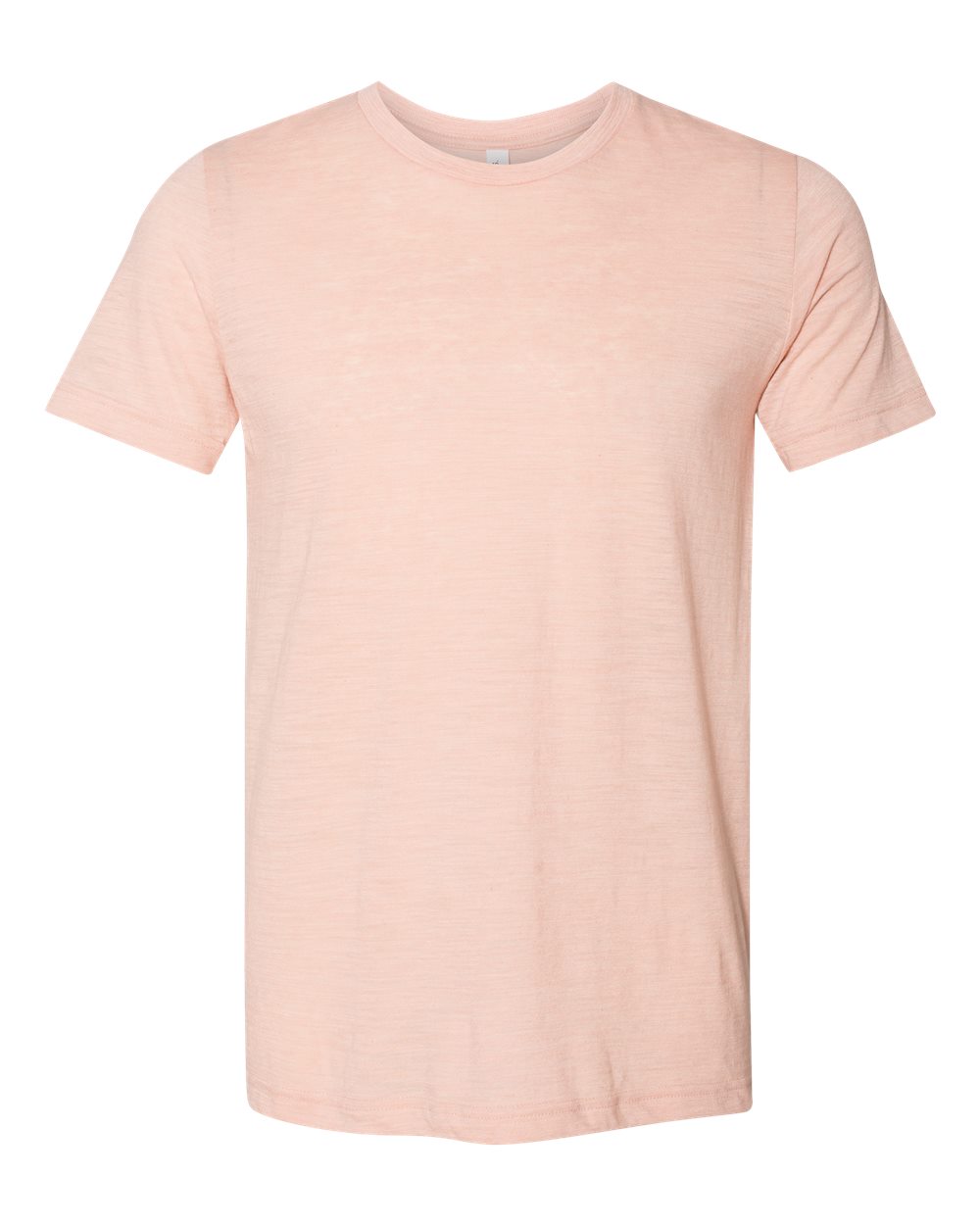 Front View of Peach Slub Texture Tee - 3650