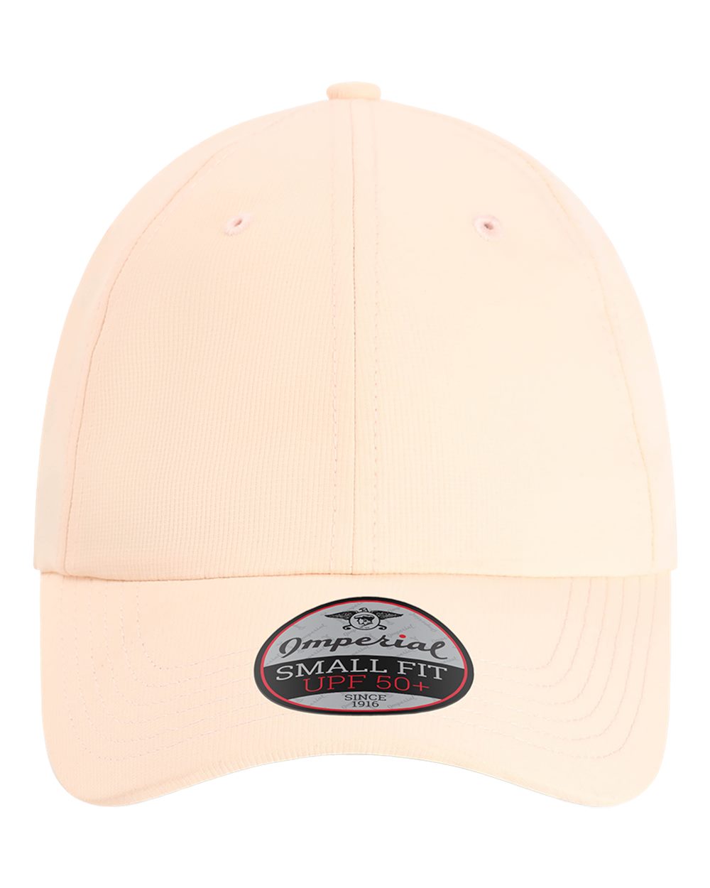 Front View of Peach The Hinsen Women&#39;s Performance Ponytail Cap - L338