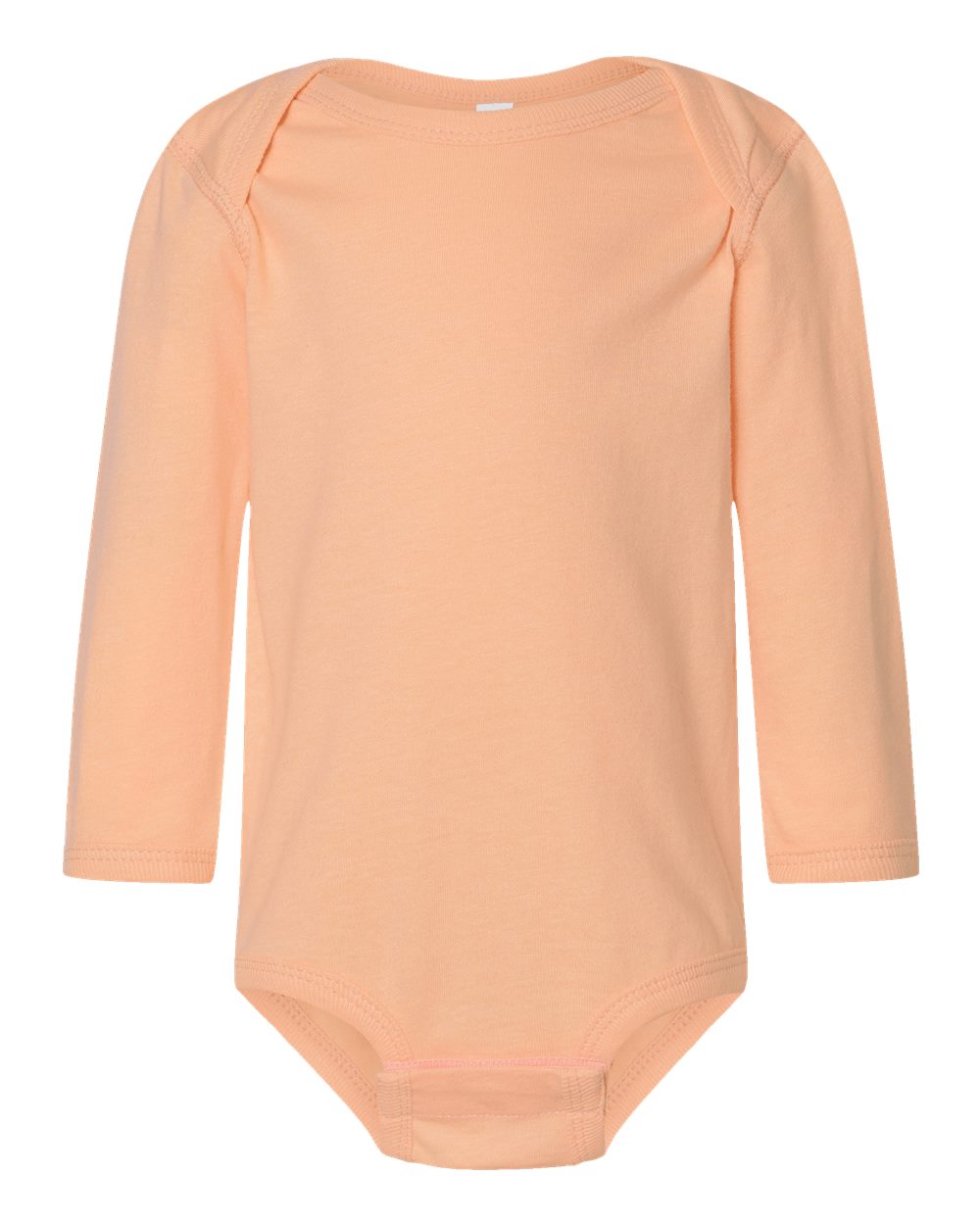 Front View of Peachy Infant Fine Jersey Long Sleeve Bodysuit - 4421