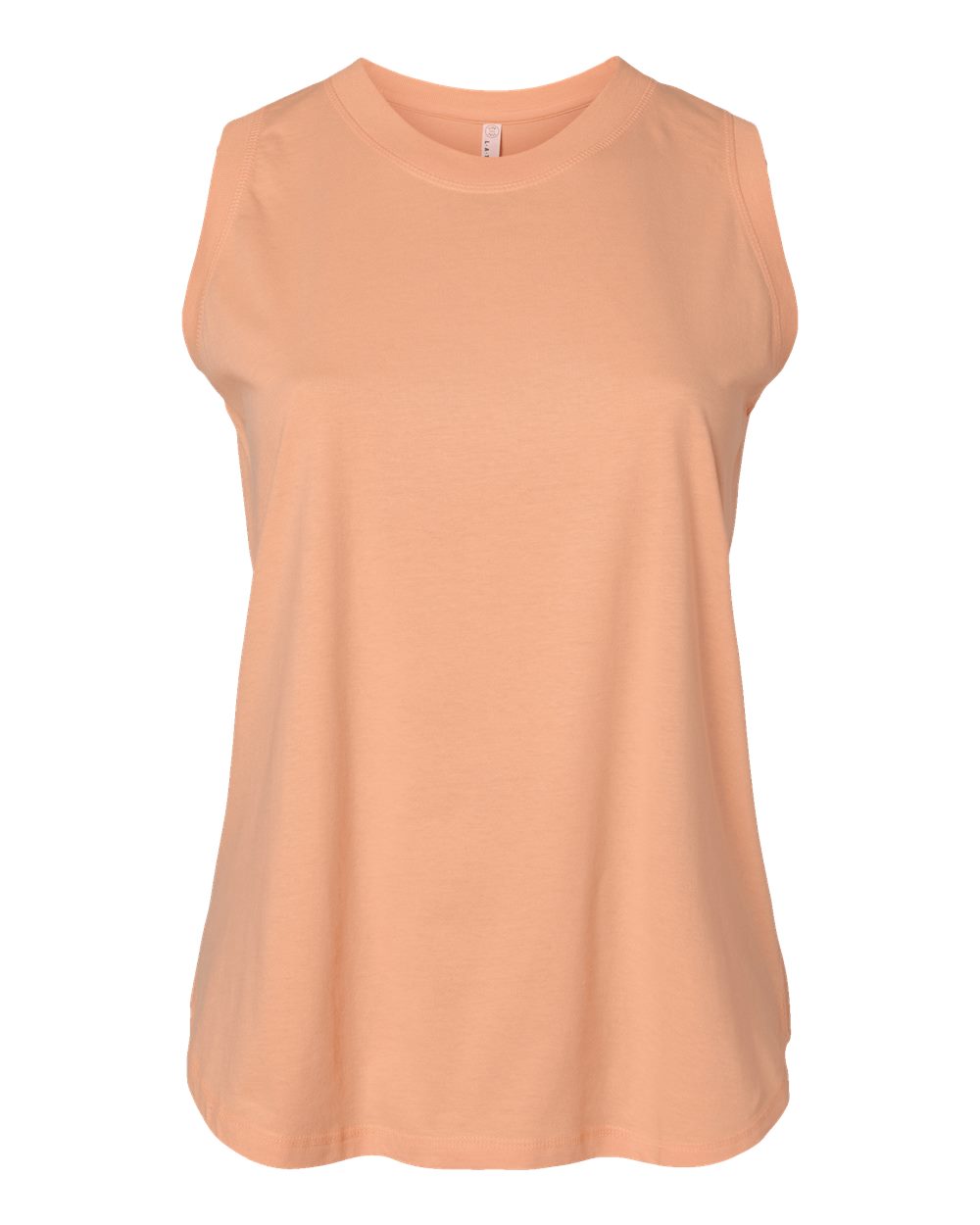 Front View of Peachy Women's Curvy Relaxed Fine Jersey Tank - 3892