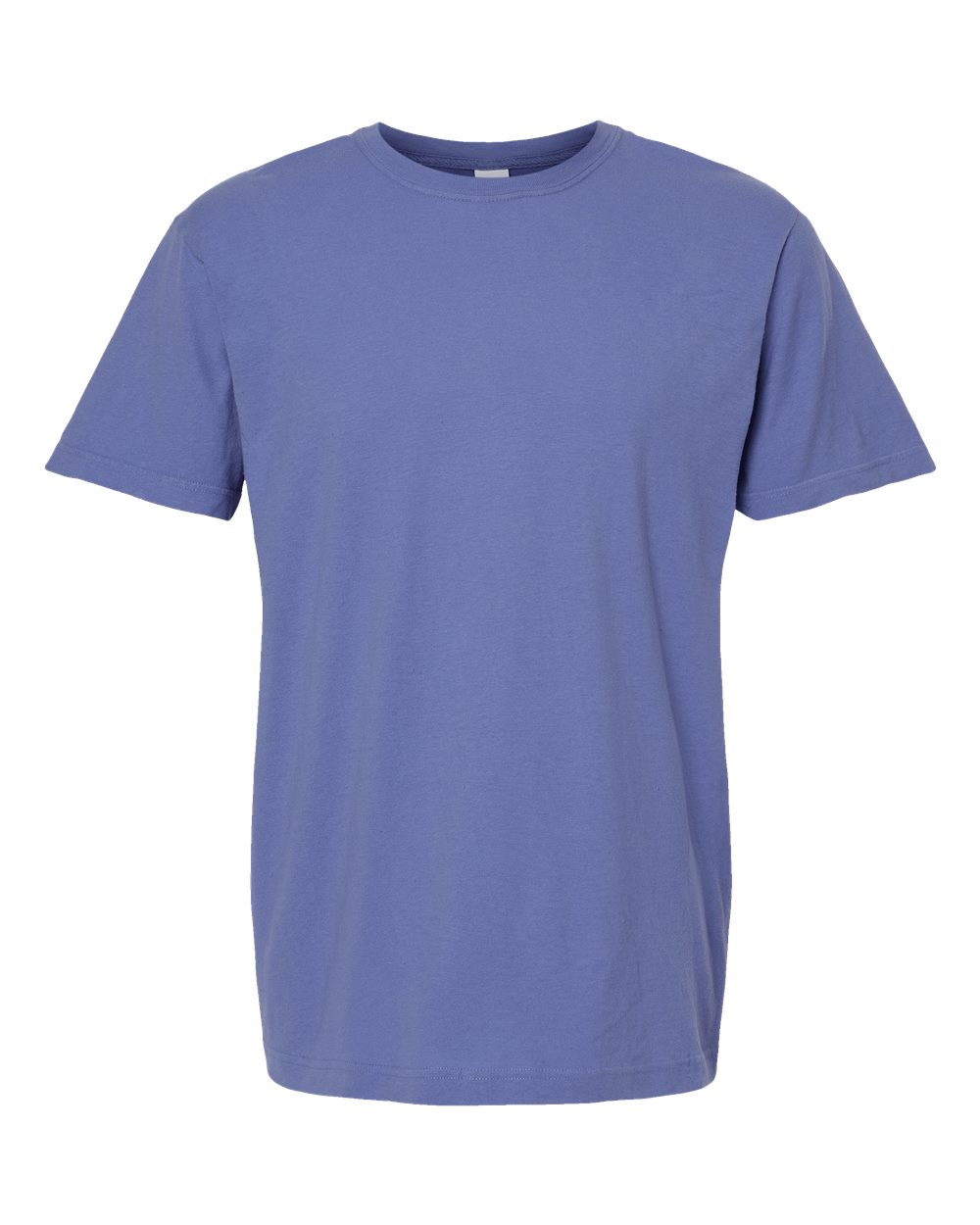 Front View of Periwinkle Vintage Garment-Dyed T-Shirt - 6500M