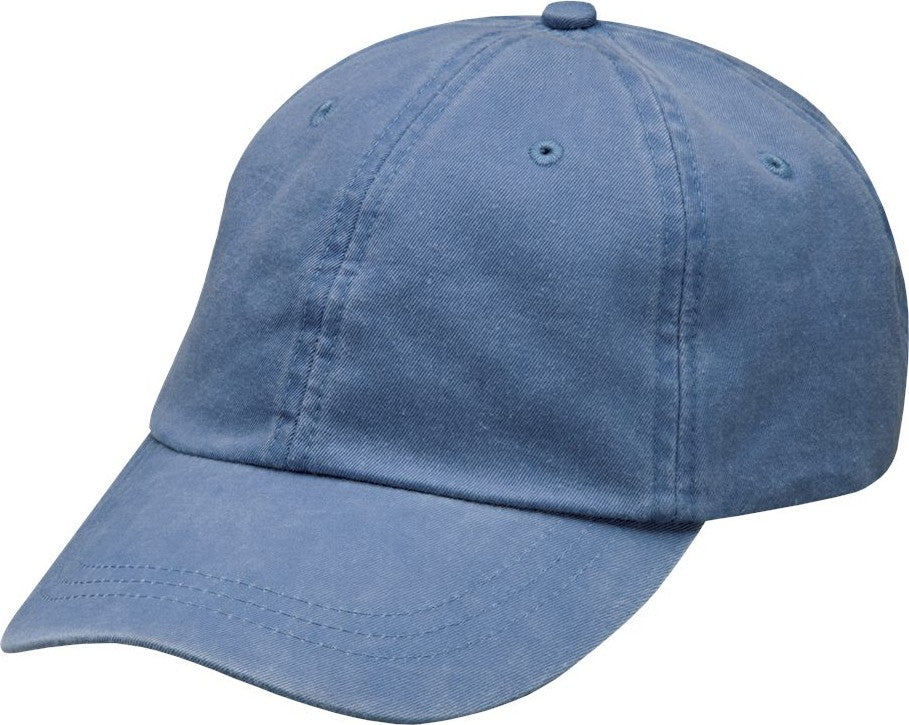 Front View of Periwinkle Youth Pigment-Dyed Cap - KO101