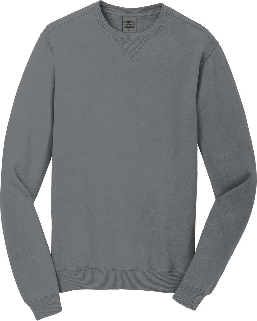 Front View of Pewter Port & Co Beach Wash Garment-Dyed Crewneck Sweatshirt PC098