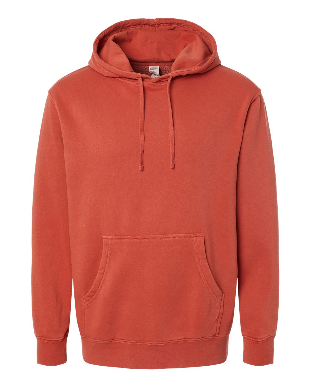 Front View of Pigment Amber Midweight Pigment-Dyed Hooded Sweatshirt - PRM4500