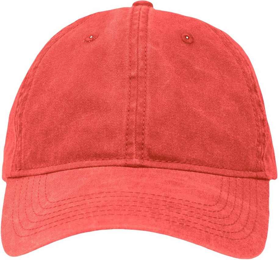 Front View of Pigment Red Dad Hat Fit - SP1700