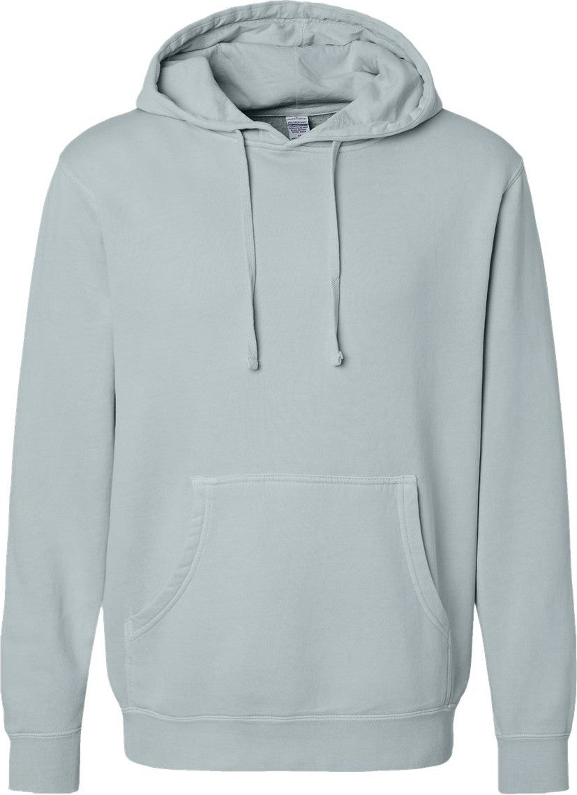Front View of Pigment Sage Midweight Pigment-Dyed Hooded Sweatshirt - PRM4500
