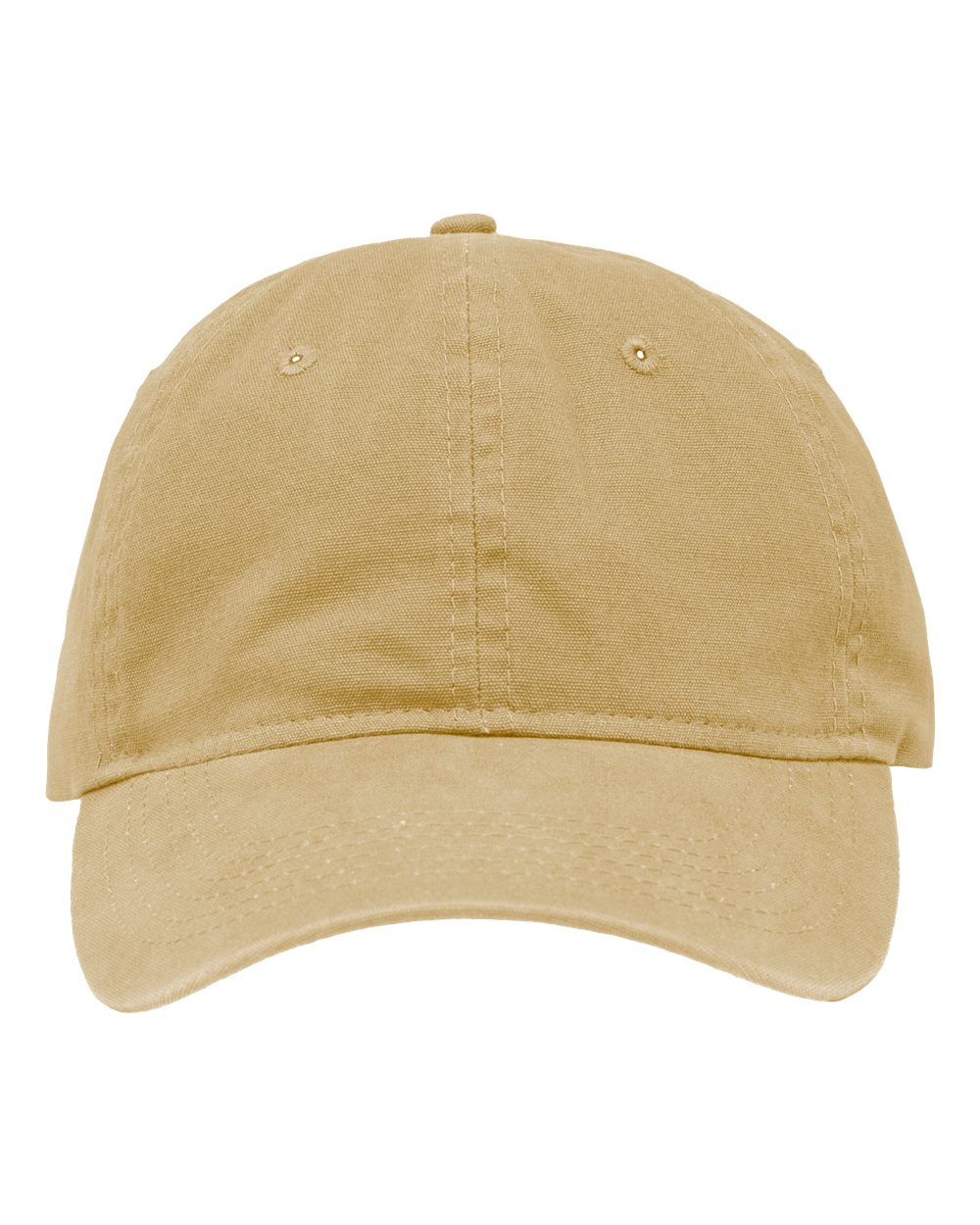 Front View of Pigment Tan Dad Hat Fit - SP1700