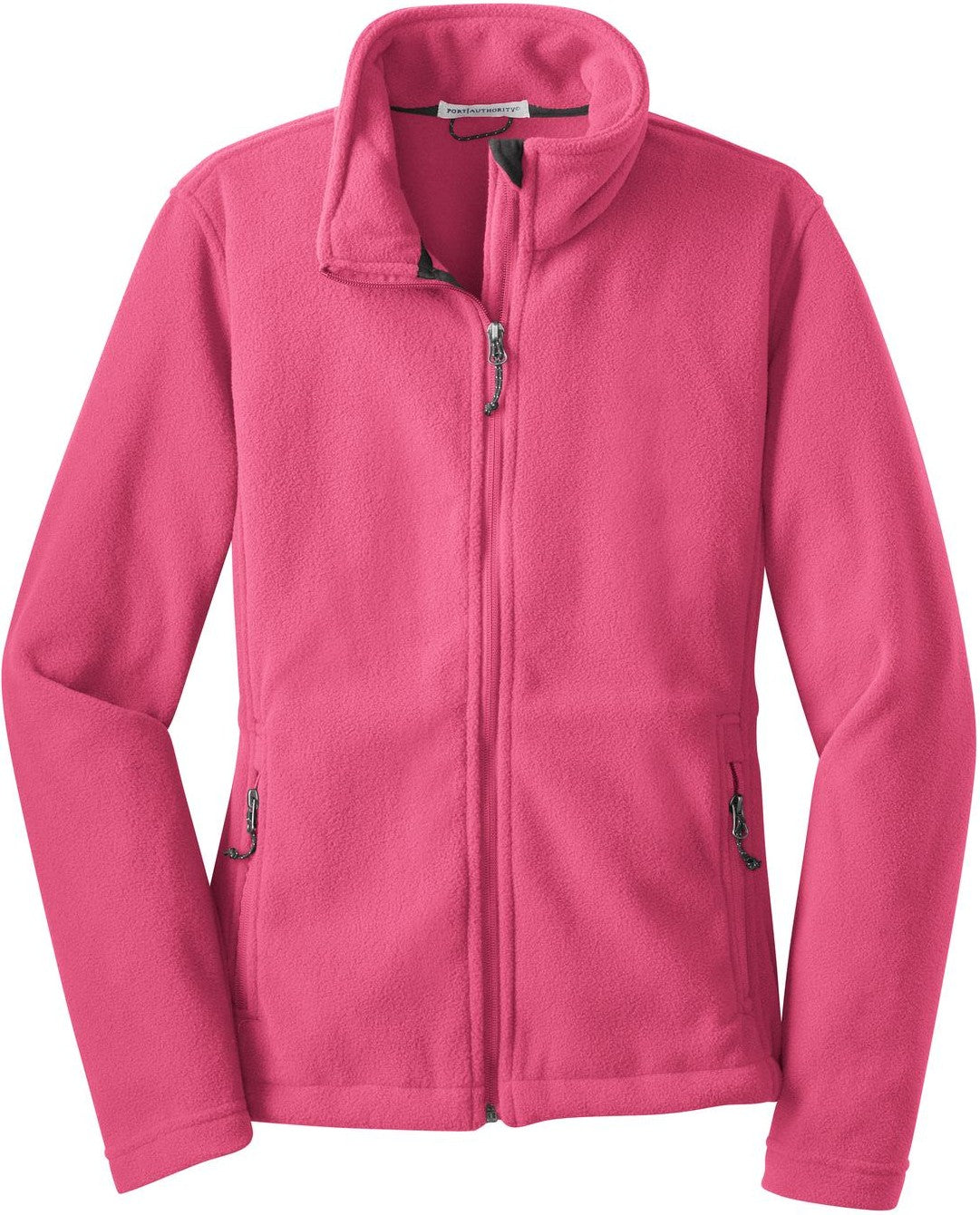 Front View of Pink Blossom Port Authority Women's Value Fleece Jacket. L217