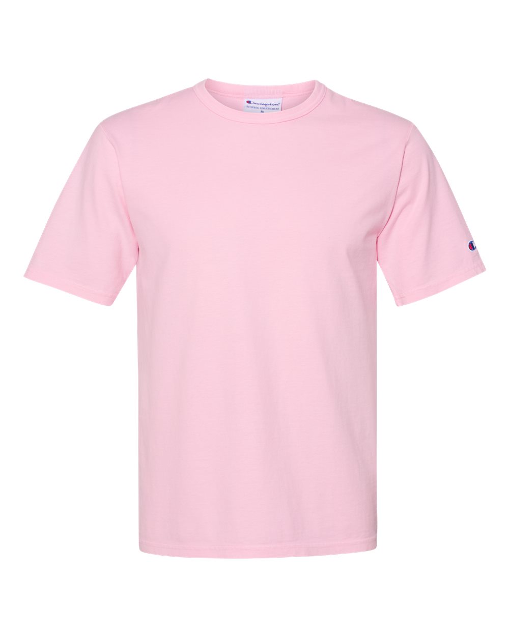 Front View of Pink Candy Garment-Dyed T-Shirt - CD100
