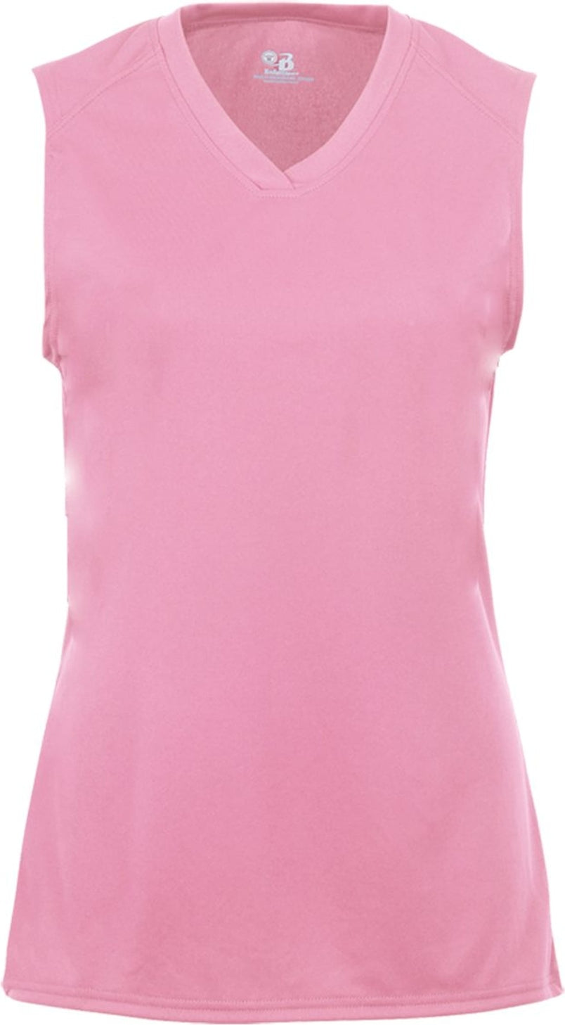 Front View of PINK GIRLS B-CORE SLEEVELESS TANK