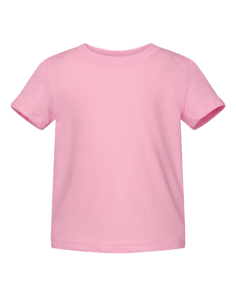 Front View of Pink Infant Fine Jersey Tee - 3322