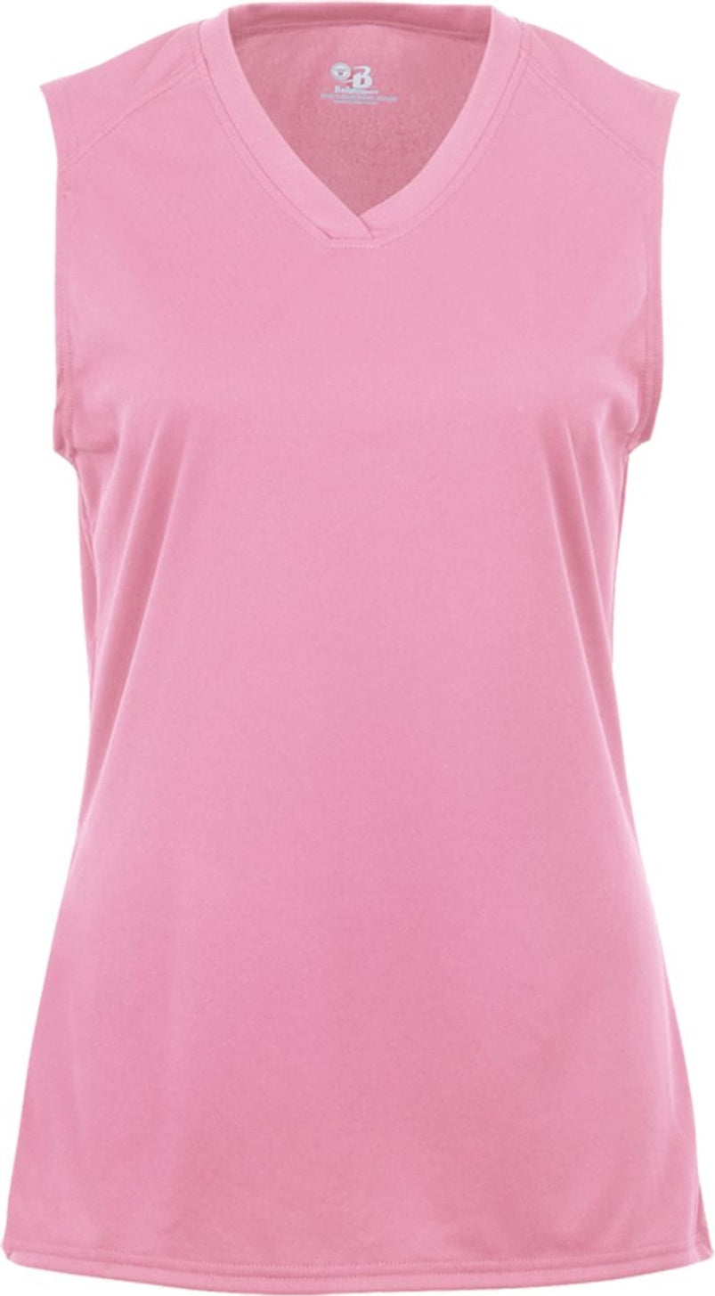 Front View of PINK LADIES B-CORE SLEEVELESS TANK