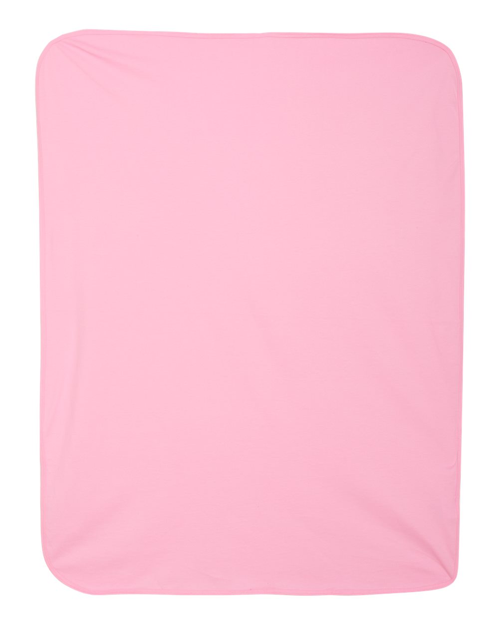 Front View of Pink Premium Jersey Infant Blanket - 1110