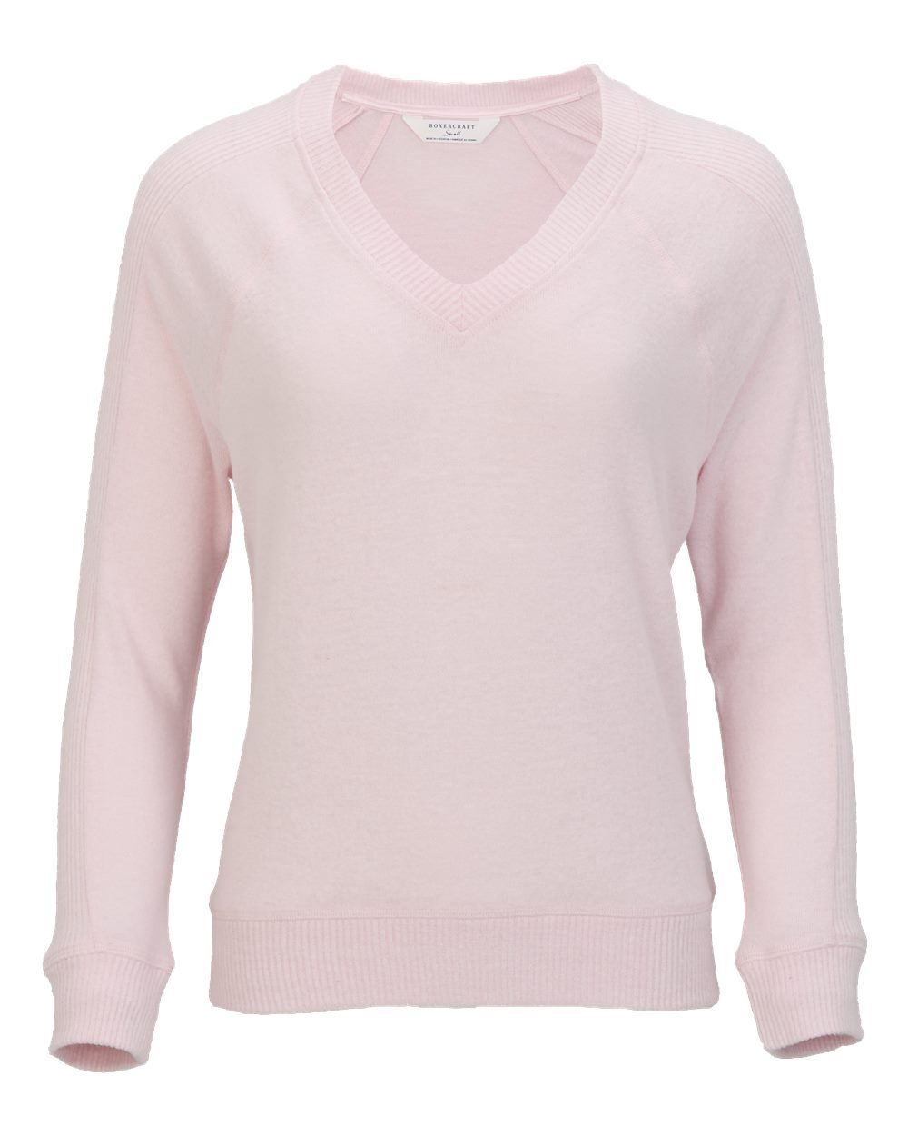 Front View of Pink Serenity Women's Cuddle V-Neck Pullover - BW1201