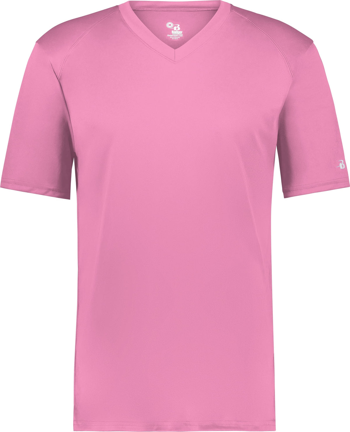 Front View of PINK YOUTH B-CORE V-NECK TEE