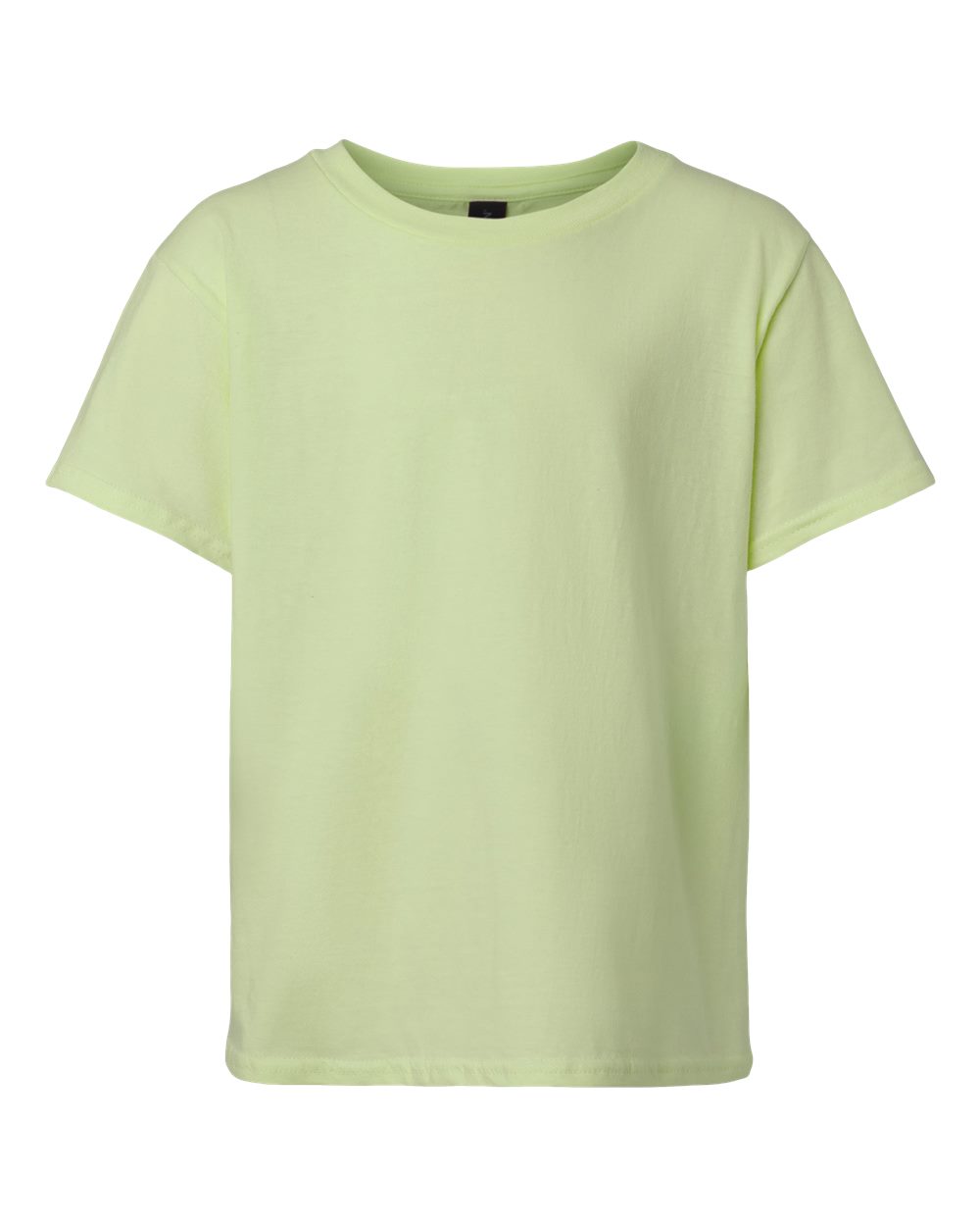 Front View of Pistachio Light Cotton Youth T-Shirt - 3000B