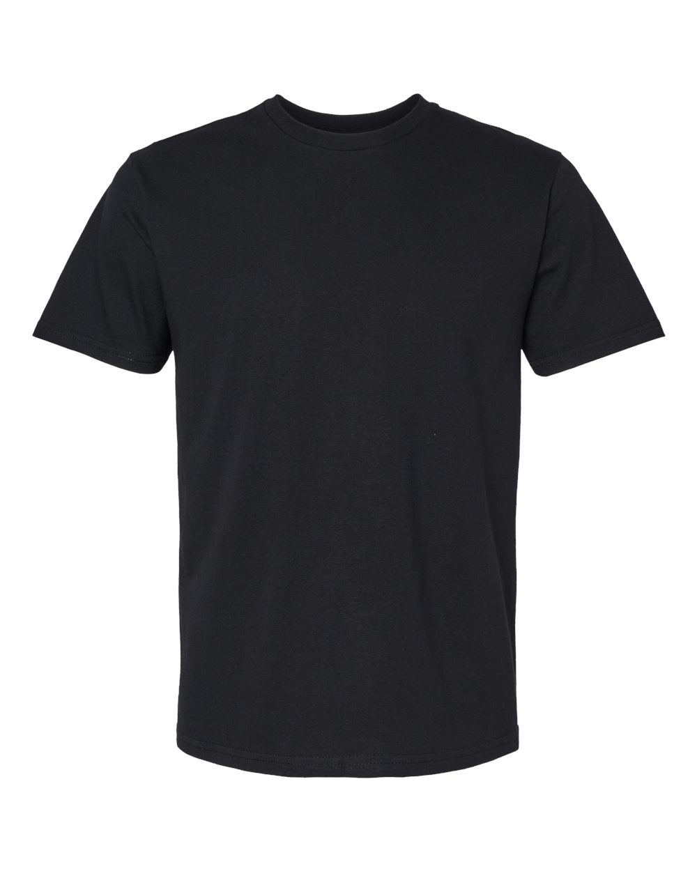 Front View of Pitch Black Softstyle® Midweight T-Shirt - 65000