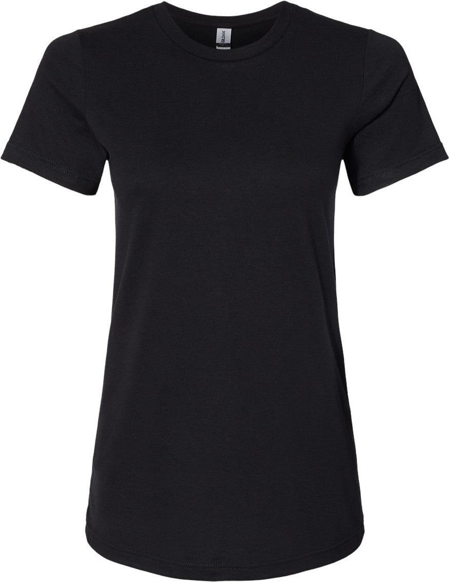 Front View of Pitch Black Softstyle® Women's CVC T-Shirt - 64001LCVC