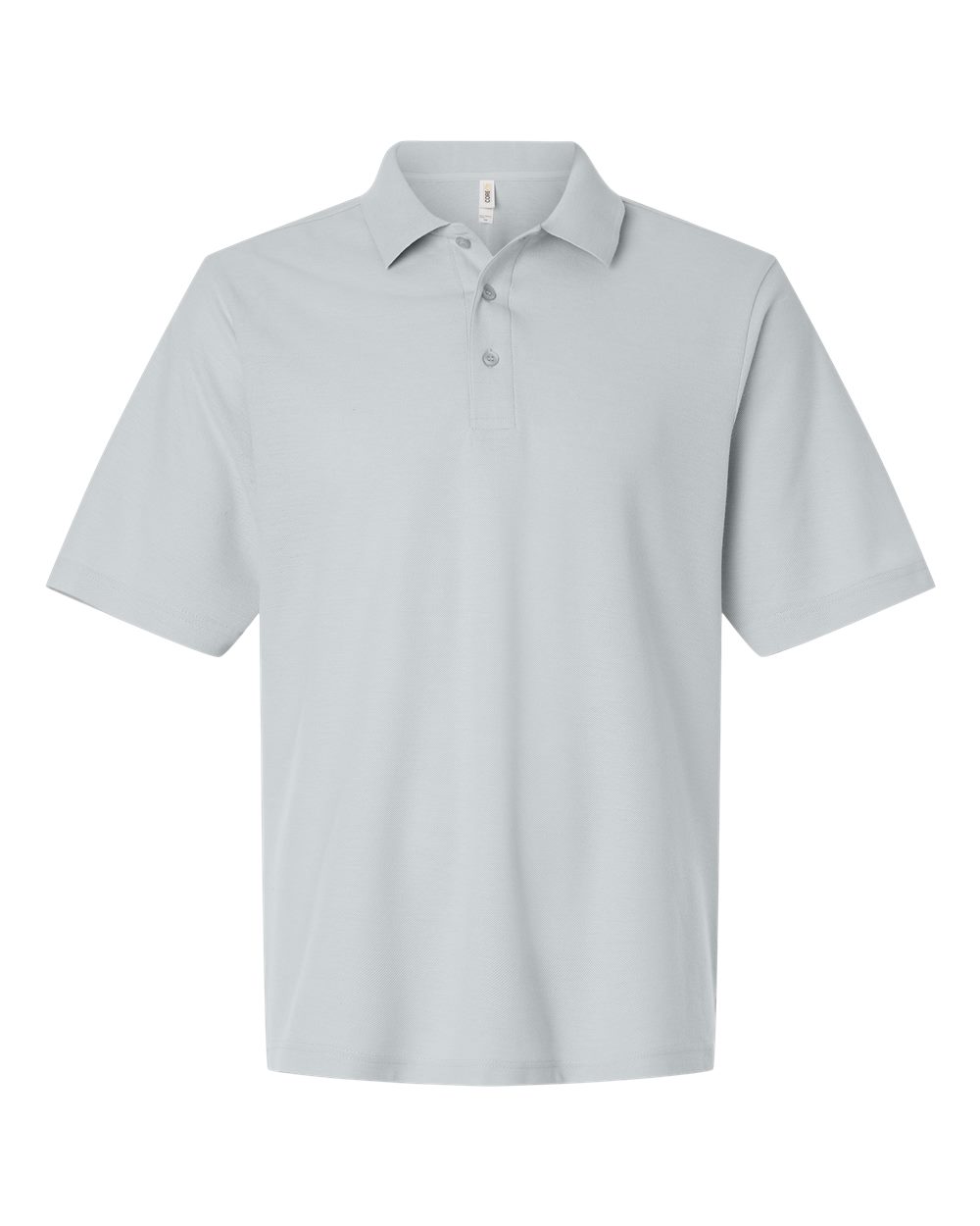 Front View of Platinum Men's Resolve CVC Performance Pique Polo - CE106